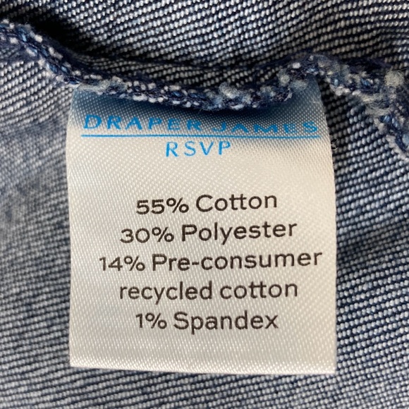 Draper James Classic Dark Wash Denim Jean Jacket XXL Casual Bohemian Western - Picture 8 of 11